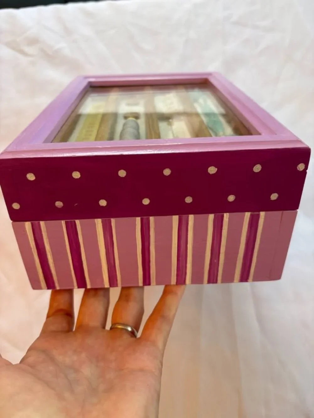 Handmade in Portugal Jewelry/Sewing Notions Box